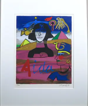 Corneille - Zeefdruk, Aïda - Ingelijst kopen? Bied vanaf 200!