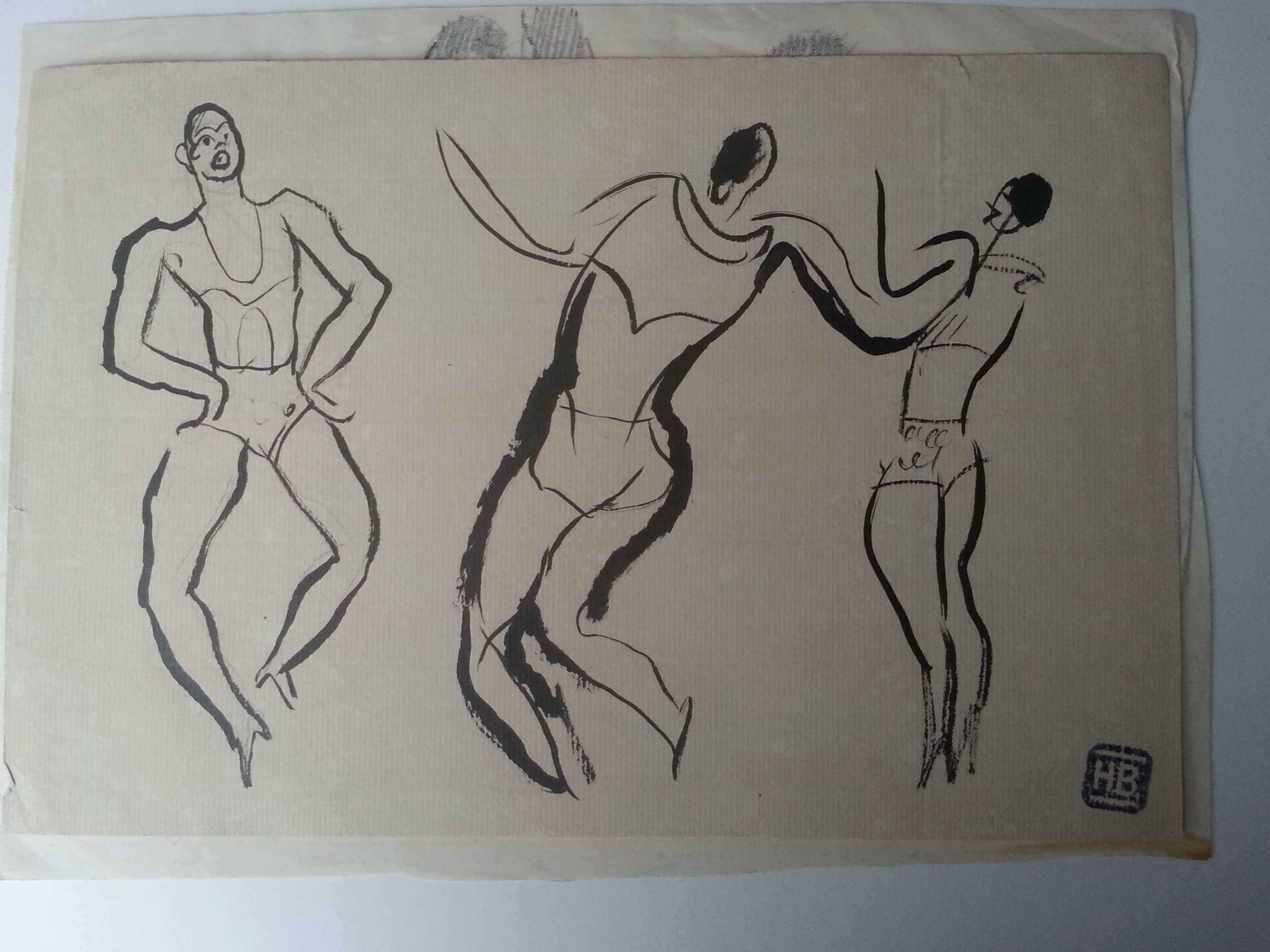 Herman Bieling - 7x Schetsen op papier kopen? Bied vanaf 1!