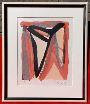 Bram van Velde - Compositie in vijf kleuren, litho (netjes ingelijst) kopen? Bied vanaf 350!