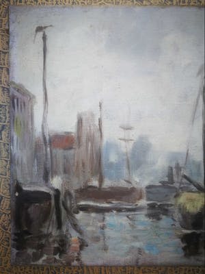 Niet of onleesbaar gesigneerd - Havengezicht. kopen? Bied vanaf 1!