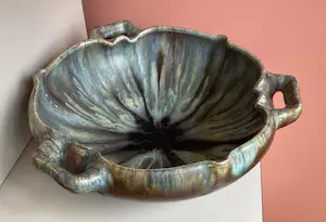 Richard Mutz - Duits Jugendstil kunstaardewerken schaal met prachtig stroomglazuur uit 1925 kopen? Bied vanaf 50!