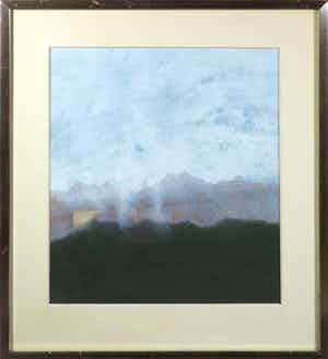 Henri Plaat - Gouache, Landschap - Ingelijst verkocht voor € 50!