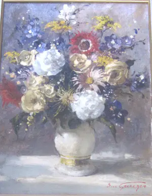 Simon van Gelderen - Zomerboeket in witte vaas kopen? Bied vanaf 220!