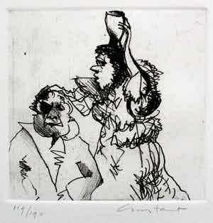 Constant - Ets: vrouw met kruik - 1982 verkocht voor € 250!