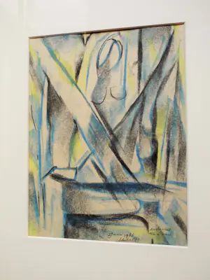 Chris Le Roy - Pastel/Krijt - Vrouw in het woud kopen? Bied vanaf 65!