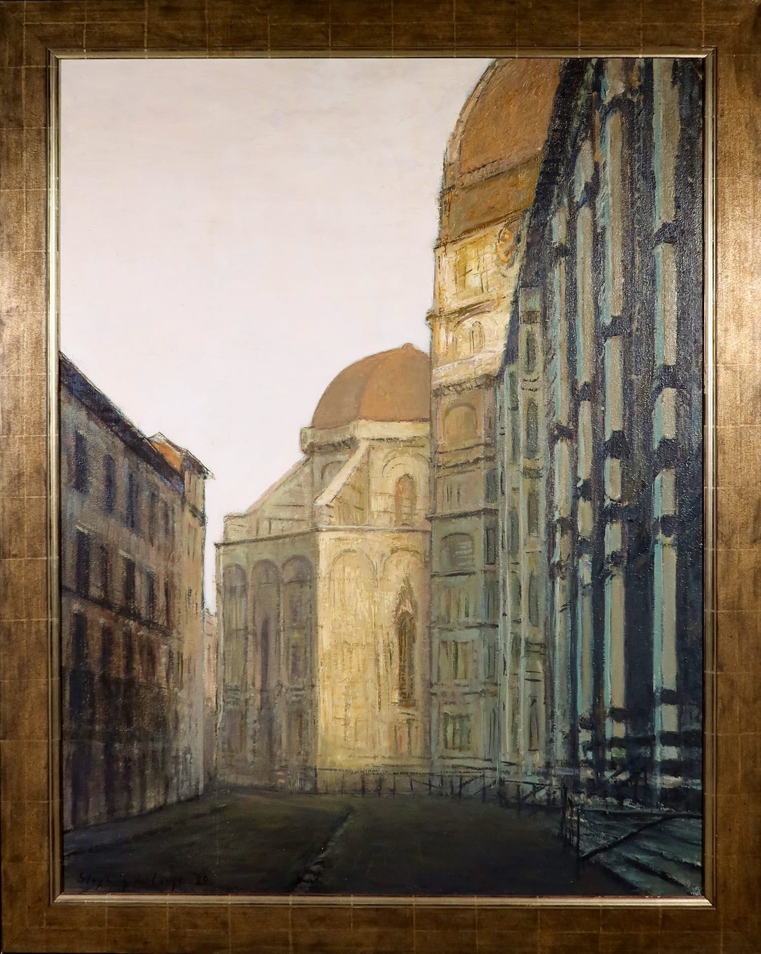 Geldolph Stuyling de Lange - Olieverf op doek, Santa Maria dei Fiori - Ingelijst (Zeer groot) verkocht voor € 500!