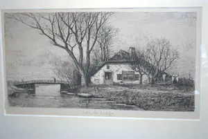 Elias Stark - aan de Linge - ets 1889 kopen? Bied vanaf 25!