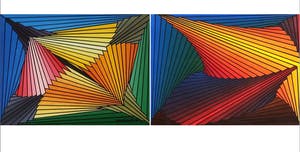 Niet of onleesbaar gesigneerd - Flying Colours - Tweeluik - 2 werken in identieke lijsten kopen? Bied vanaf 10!