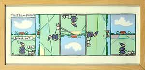 Wasco - Zeefdruk, Tuitel en Phiwi ''Blokje om'' - Ingelijst verkocht voor € 35!