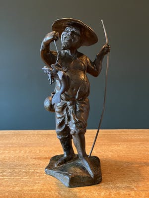 Niet of onleesbaar gesigneerd - Bronzen beeld waarschijnlijk uit meiji periode kopen? Bied vanaf 1!