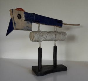 Johan Claassen - Witbuik/Blauwvogel, gemengde techniek, 1986 kopen? Bied vanaf 200!