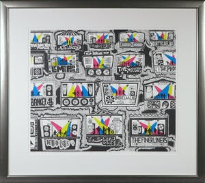 Koen Taselaar - Zeefdruk, Imaginary Bandland - Ingelijst (Groot) kopen? Bied vanaf 50!