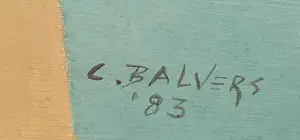 Kees Balvers - Acryl, Meloen en vlinder - Ingelijst kopen? Bied vanaf 150!