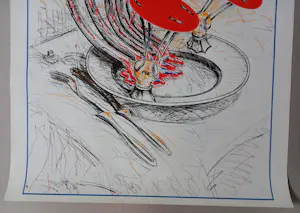 Buy Christian Ludwig Attersee - Original Ausstellungsplakat Tellerlampe Galerie Krinzinger Innsbruck 1974? Bid from 60!