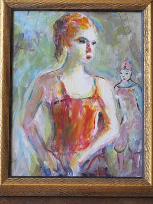 Niet of onleesbaar gesigneerd - Trapeze-artiesten in het circus - Olie/board kopen? Bied vanaf 1!