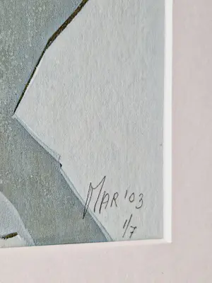 Mar Vedder - Grote unica (1/7) zeefdruk "solitair/ boom in winters landschap" - gesigneerd kopen? Bied vanaf 58!