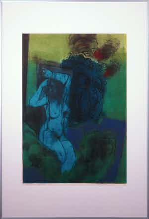 Ru van Rossem - Ets, Romance de la pena negra - Ingelijst verkocht voor € 80!