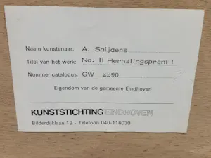 Ad Snijders - Herhalings prent No 1 kopen? Bied vanaf 30!