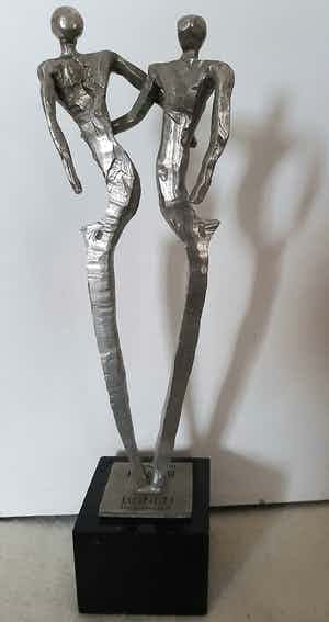 Niet of onleesbaar gesigneerd - Bosch - Twee mennsen verkocht voor € 1!