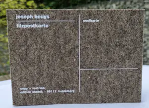 Joseph Beuys - Filzpostkarte – Filz mit Siebdruck – Multiple kopen? Bied vanaf 25!