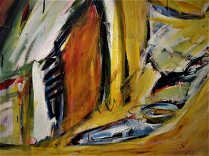 Niet of onleesbaar gesigneerd - Heftig neo Expressionistisch "nieuwe Wilden" schilderij. - GROOT!! kopen? Bied vanaf 1!