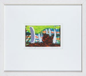 Arhan Gunermengi - Gemengde techniek op papier, Abstracte compositie kopen? Bied vanaf 1!