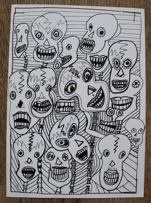 Ernst Vijlbrief - Pentekening kopen? Bied vanaf 40!