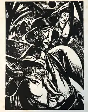 Jan Frans Cantre - Mooie originele houtsnede - gesigneerd - 1932 verkocht voor € 45!