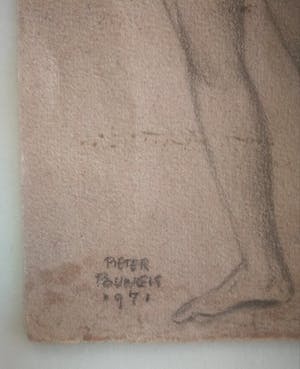 Pieter Pouwels - Naakt. Staande vrouw. kopen? Bied vanaf 69!