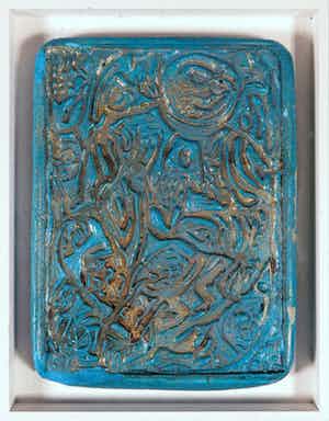 Karel Appel - Gesigneerd beschilderd reliëf van kunsthars verkocht voor € 1!