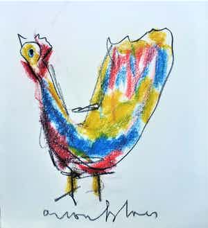 Anton Heyboer - De oervogel . verkocht voor € 175!