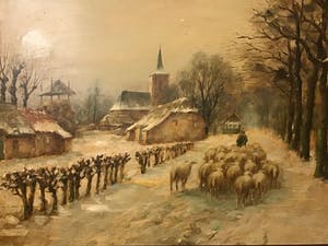 Jan Beaufort - Schaapskudde bij Laren kopen? Bied vanaf 1!