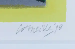 Corneille - Zeefdruk, Vrouw en Kat - Ingelijst kopen? Bied vanaf 200!