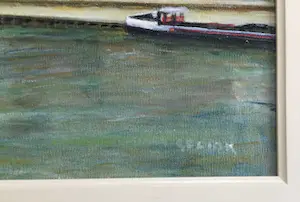 Johan Hendrik Gelink - Deventer vanaf de IJssel | olieverfschilderij kopen? Bied vanaf 50!