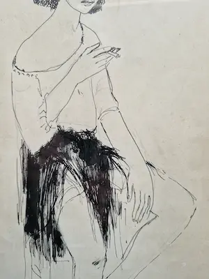 Dries van den Broeck - Vrouw op kruk (1946) kopen? Bied vanaf 75!