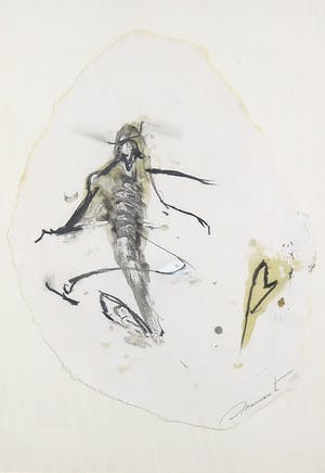 Jef Snauwaert - Gemengde techniek op papier, Zonder titel - Ingelijst kopen? Bied vanaf 70!