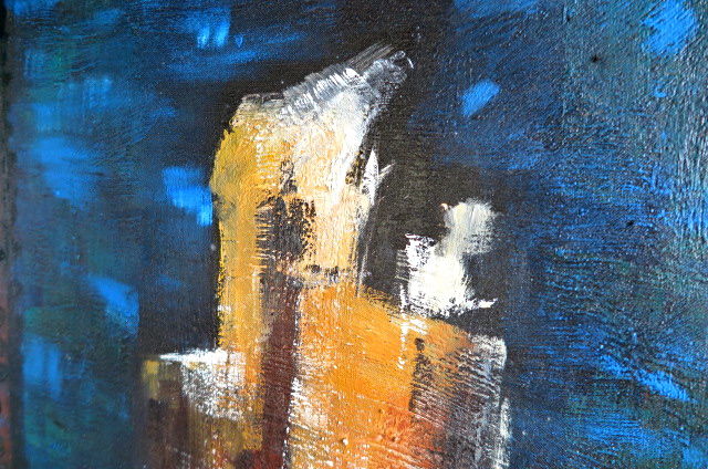 Niet of onleesbaar gesigneerd - ‘Little bird on your shoulder’ - Olieverf op 3D-doek - (groot!) kopen? Bied vanaf 1!