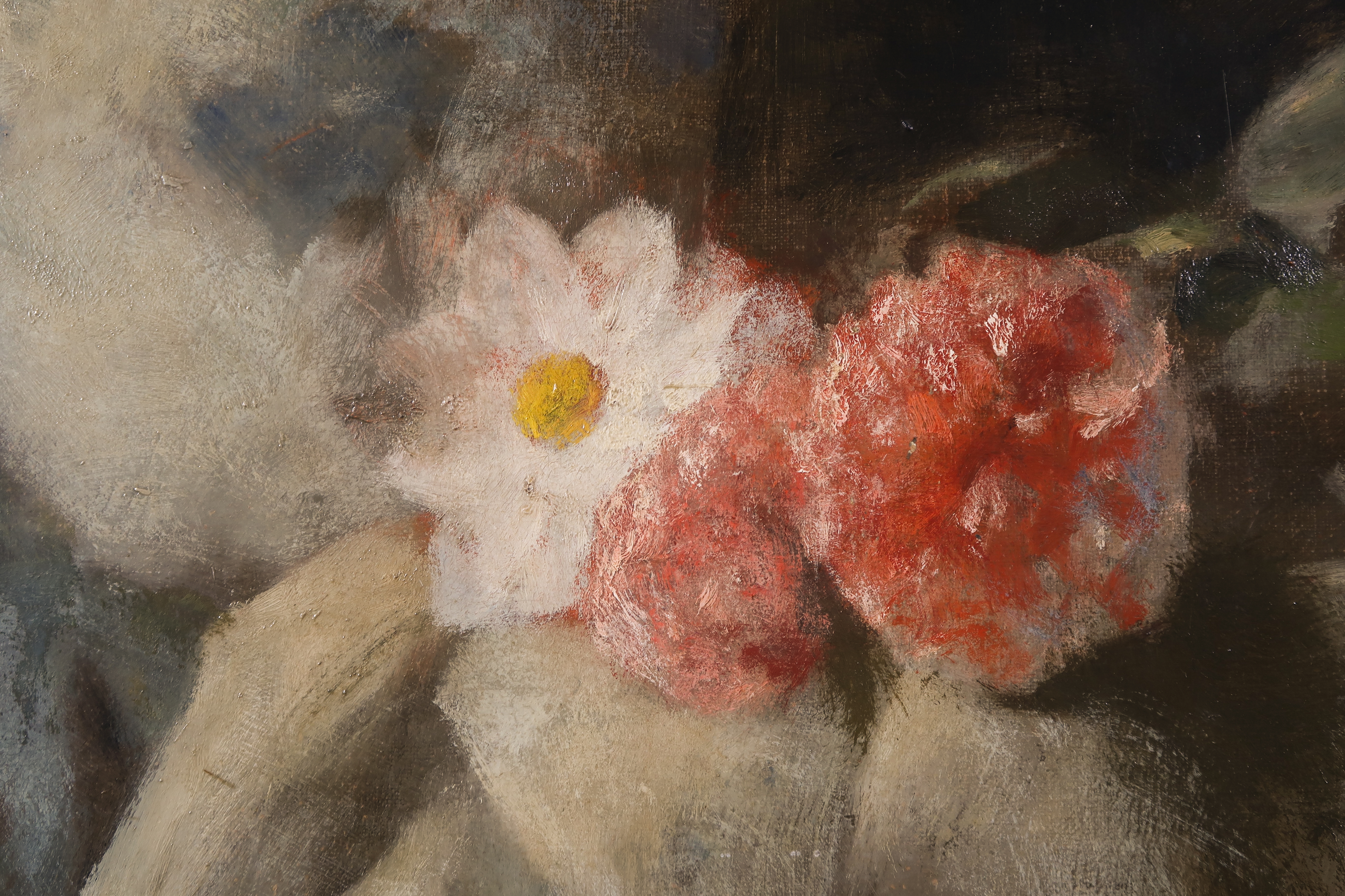 Georg Rueter - Olieverf op doek, Bloemen - Ingelijst kopen? Bied vanaf 1000!