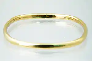Aparte 14krt geel-gouden "vierkante" unisex "slaven" armband - gekeurd verkocht voor € 130!