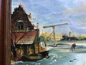 Niet of onleesbaar gesigneerd - Winterlandschap kopen? Bied vanaf 1!