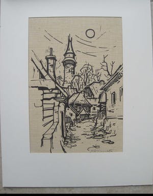 Niet of onleesbaar gesigneerd - Dorpsgezicht. kopen? Bied vanaf 1!