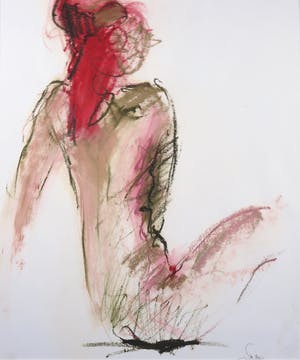 Franscz Witte - Acryl op papier, Model - Ingelijst kopen? Bied vanaf 1!