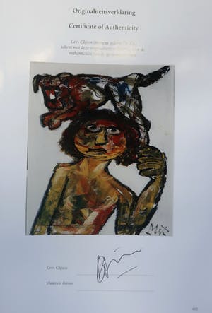 Martin van Wordragen - Olieverf op doek, Jongen met pup - Ingelijst kopen? Bied vanaf 300!