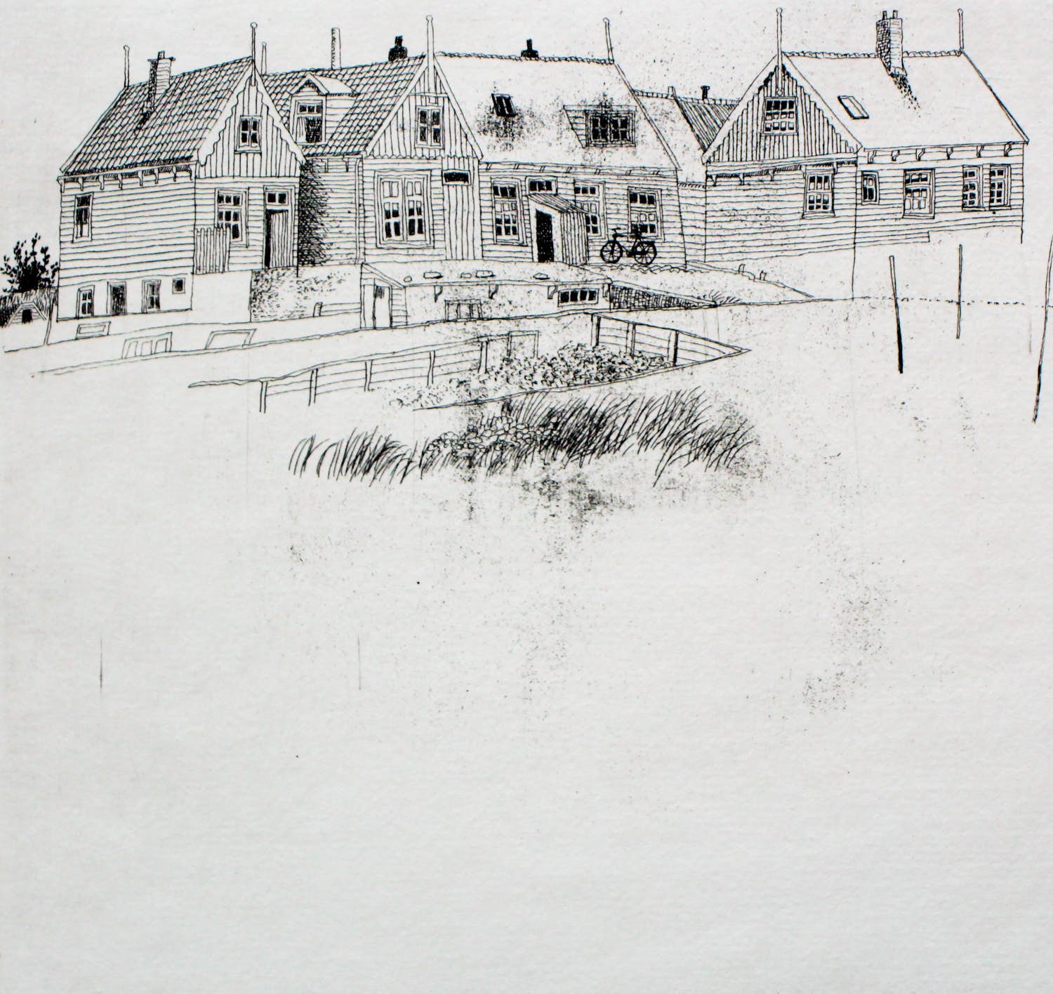 Herman Berserik - Ets: Marken - 1980 verkocht voor € 200!