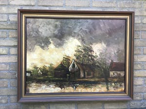 Niet of onleesbaar gesigneerd - Romantisch landschap. kopen? Bied vanaf 1!