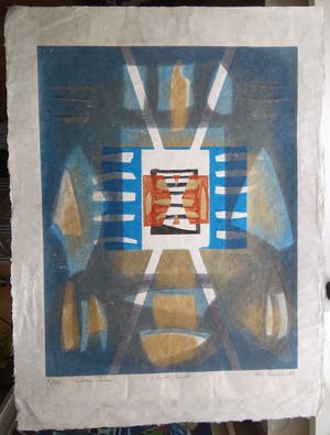 Ati Lichtveld - LABYRINTH ZEEFDRUK OP JAPANS PAPIER. kopen? Bied vanaf 25!