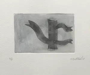 Klaas Gubbels - ets met aquarel ingekleurd - ‘Alles-kan’ - 2013 kopen? Bied vanaf 245!