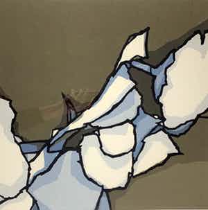 Fon Klement - boardsnede in kleur - 'Paeonia' verkocht voor € 150!