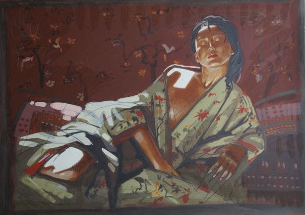 Nico Vrielink - Kleurenzeefdruk CLAIR OBSCUR Handgesigneerd verkocht voor € 145!