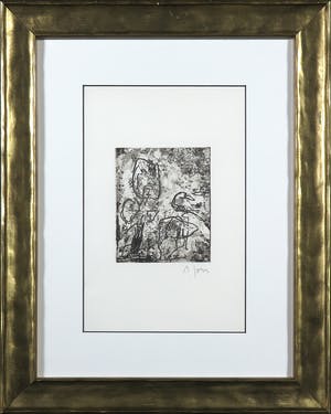 Asger Jorn - Ets en droge naald op handgeschept Japon, Friedhof der Maulwürfe kopen? Bied vanaf 1!